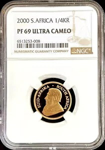 2000 ゴールド 南アフリカ 1/4 オンス クルーガーランド コイン NGC プルーフ 69 ウルトラ カメオ｜WORLD RESOURCE【KING店】 323,730円
