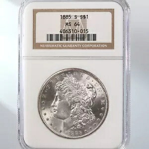 1885-S モーガン $1 NGC 認定 MS64 グレード シルバー ダラー コイン｜WORLD RESOURCE【KING店】