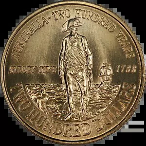 1988 オーストラリア $200 未流通金貨 - シドニー コーブ - 0.916 ファイン 10g - OGP|WORLD RESOURCE【KING店】