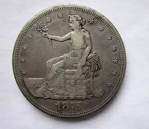 1875-CC $1 貿易ドル シルバー コイン 素敵なオリジナル レア コレクター セミキー 日付|WORLD RESOURCE【KING店】