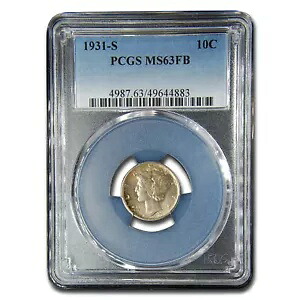 1931-S マーキュリー ダイム MS-63 PCGS (FB)|WORLD RESOURCE【KING店】
