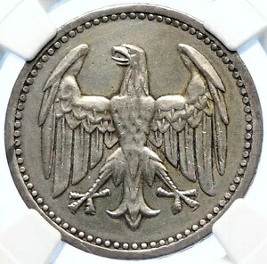 1924年 ドイツ ワイマール共和国 イーグル ヴィンテージ オールド シルバー 3マーク コイン NGC i106344|WORLD RESOURCE【KING店】
