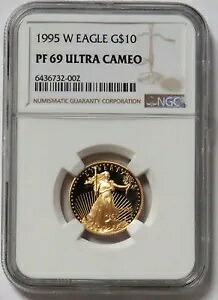 1995 W ゴールド US $10 プルーフ 1/4 オンス アメリカン イーグル コイン NGC PF 69 UC|WORLD RESOURCE【KING店】
