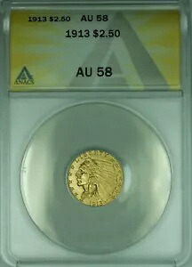 1913年 インディアン本社 イーグル 2.50ドル 金貨 ANACS AU-58|WORLD RESOURCE【KING店】
