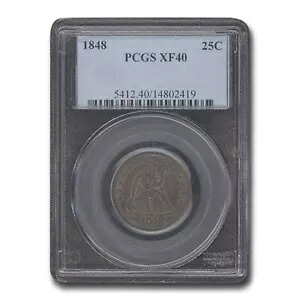 1848 リバティ シーテッド クォーター XF-40 PCGS|WORLD RESOURCE【KING店】