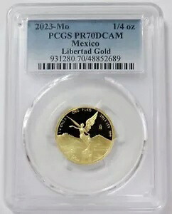 2023 MO ゴールド メキシコ 800 鋳造 1/4 オンザ リベルタード プルーフ PCGS PR 70 ディープ カメオ｜WORLD RESOURCE【KING店】