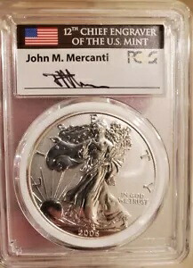 2006-P Mercanti Mint Engraver 20 周年記念。セット リバースシルバーイーグル PCGS PR70｜WORLD RESOURCE【KING店】