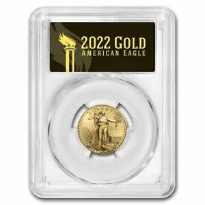 2022 1/4 オンス アメリカン ゴールド イーグル MS-70 PCGS 発行初日、ブラック ラベル