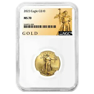 2023 $10 アメリカン ゴールド イーグル 1/4 オンス NGC MS70 ALS ラベル