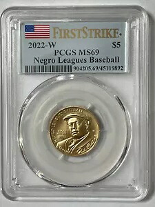 2022 ニグロ リーグ ベースボール ゴールド $5 PCGS MS69 ファースト ストライク｜WORLD RESOURCE【KING店】
