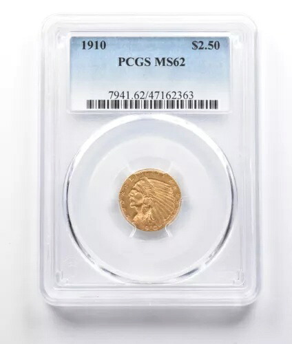 MS62 1910 $2.50 インディアン ヘッド ゴールド クォーター イーグル PCGS *8091｜WORLD RESOURCE【KING店】
