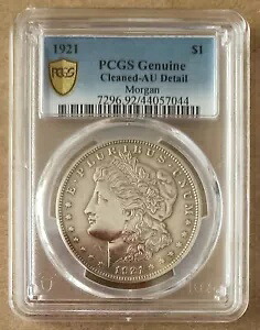 1921年。モーガン・シルバー・ダラー。 PCGS 純正クリーニング済み - AU 詳細。 ??。｜WORLD RESOURCE【KING店】 325,710円