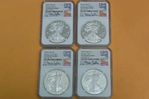 2018 S プルーフ シルバー イーグル NGC PF70 UCAM マイク キャッスル FDI 4 コイン ロケーション セット｜WORLD RESOURCE【KING店】