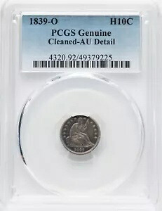 1839-O シーテッド 1/2 ダイム - PCGS AU 詳細 - 非常に PQ - 驚くべき引き締め!｜WORLD RESOURCE【KING店】