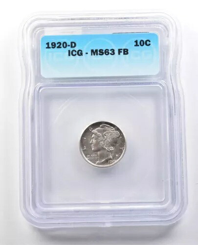 1920-D マーキュリー ダイム MS63 FB ICG *1203｜WORLD RESOURCE【KING店】