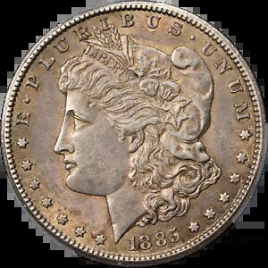1885-CC モーガン シルバー ダラー CAC ステッカー PCGS AU55 キー デート ストロング ストライク｜WORLD RESOURCE【KING店】