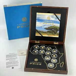 アフリカン プライド 24ct .999 ゴールド 11 コイン セット 世界最小のゴールド コイン プルーフ セット｜WORLD RESOURCE【KING店】