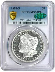 1881-S PCGS MS64PL (プルーフライク) CAC ラベル付きモルガン シルバー ダラー - 素敵なコインです。|WORLD RESOURCE【KING店】