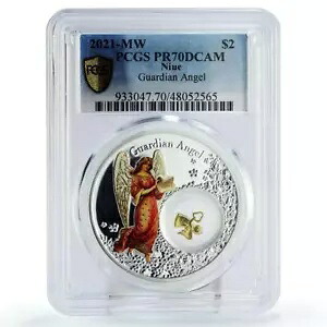ニウエ 2 ドル信仰宗教守護天使 PR70 PCGS カラー銀貨 2021|WORLD RESOURCE【KING店】