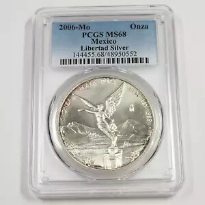 2006 Mo PCGS MS68 - メキシコ - 1 オンス シルバー リベルタ オンザ #49603A|WORLD RESOURCE【KING店】