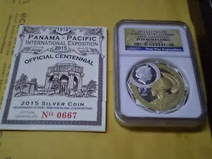 2015 GILT NIUE シルバー $2 PF 69 2 オンスパナマ・パシフィック100周年記念NGCコイン|WORLD RESOURCE【KING店】
