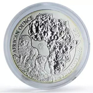 ルワンダ 50 フラン アフリカ オンス 野生生物 ライオンズ ファウナ 銀貨 2010｜WORLD RESOURCE【KING店】