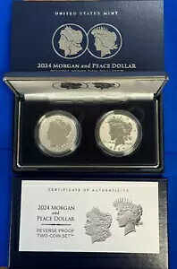 2024 S リバース プルーフ $1 モーガンとピース シルバー ダラー 2 個セットが手元にあります!｜WORLD RESOURCE【KING店】
