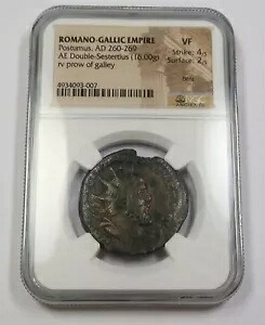 AD 260 NGC エンシェント VF |ロマーノ ガリア帝国 - AE ダブルセステルティウス コイン 35707A｜WORLD RESOURCE【KING店】
