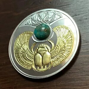 2017 ニウエ 17.5 グラム シルバー ターコイズ スカラベ / ポーランド造幣局クラシック L.E. 999の｜WORLD RESOURCE【KING店】