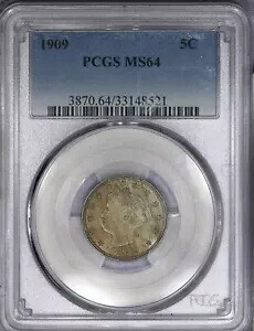 1909 リバティ V ニッケル 5c PCGS MS64｜WORLD RESOURCE【KING店】