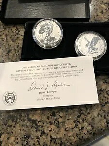 アメリカン イーグル 2021 ワンオンス シルバー リバース プルーフ 2 コイン セット デザイナー セット 新品|WORLD RESOURCE【KING店】