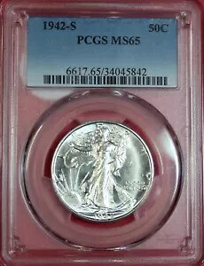 1942-S ウォーキング リバティ ハーフダラー PCGS MS65|WORLD RESOURCE【KING店】