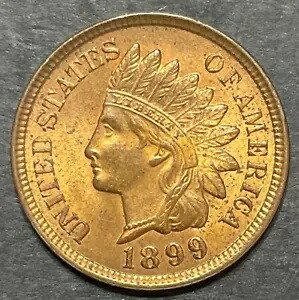 1899 インディアン ヘッド セント チョイス UNC RED BU クオリティ ベター デイト ワンダフル コイン LA21|WORLD RESOURCE【KING店】