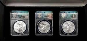 2017 (P、S、&W) シルバー イーグル コンプリートミント ステート セット! 3 つの ANACS はすべて MS 70 を評価しました。|WORLD RESOURCE【KING店】