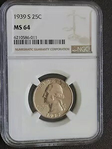 1939-S シルバー ワシントン クォーター PCGS MS64|WORLD RESOURCE【KING店】