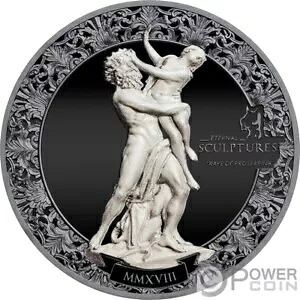 プロセルピナのレイプ 永遠の彫刻 2 オンス銀貨 10$ パラオ 2018|WORLD RESOURCE【KING店】