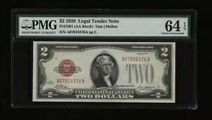 DBR 1928 $2 法定神父1501 PMG 64 EPQ シリアル A07916376A|WORLD RESOURCE【KING店】