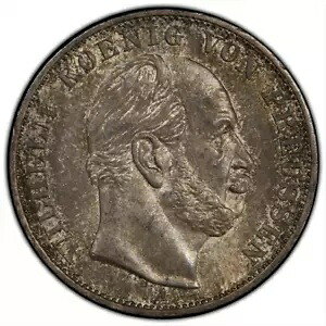 W プロイセン 1871 1 ターラー PCGS MS62 勝利、41436854|WORLD RESOURCE【KING店】