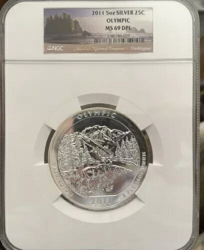 2011 5 オンス シルバー 25c オリンピック アメリカ 美しい NGC MS 69 DPL .999 シルバー|WORLD RESOURCE【KING店】