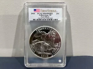 2010 25c イエローストーン NP 5 オンス シルバー コイン PCGS MS69 DMPL ファースト ストライク|WORLD RESOURCE【KING店】
