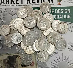 シルバー 90% フランクリン ハーフダラー 1 ロール 20- ランダム コイン TP-3785|WORLD RESOURCE【KING店】