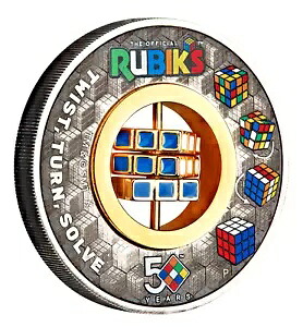 ルービック キューブ 2024 50 周年記念 2オンス .9999 シルバー アンティークカラー $2 コイン|WORLD RESOURCE【KING店】