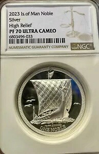 2023 マン島ワン ノーブル ハイ レリーフ 2オンス シルバー ピードフォード - PR70 NGC ウルトラ カム｜WORLD RESOURCE【KING店】