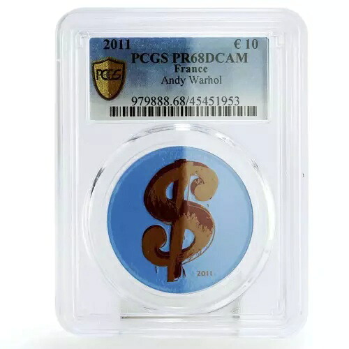 フランス 10 ユーロ 画家 アンディ ウォーホル お金を稼ぐアート PR68 PCGS 銀貨 2011｜WORLD RESOURCE【KING店】