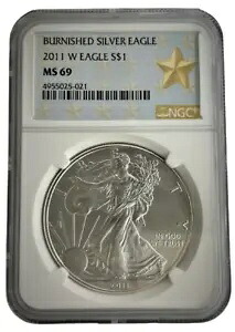 2011 W $1 NGC MS69 バーニッシュシルバー アメリカン イーグル シルバー スター ラベル ?021? V2?｜WORLD RESOURCE【KING店】