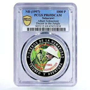 サハラウィ 1000 ペセタ ジャングル ドクター アルバート シュバイツァー PR69 PCGS CuNi コイン 1997|WORLD RESOURCE【KING店】