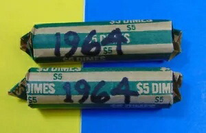 シルバー 1964 ルーズベルト ダイム ~ 2 ロール = 100 コイン｜WORLD RESOURCE【KING店】