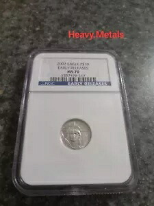 2007 $10 US プラチナ イーグル 1/10 オンス MS70 NGC 早期リリース低価格!!｜WORLD RESOURCE【KING店】