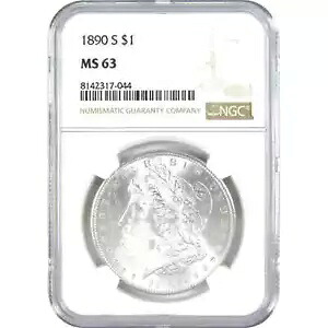 1890 S モルガン ドル MS 63 NGC シルバー $1 未流通コイン SKU:I16438｜WORLD RESOURCE【KING店】