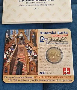 スロバキア 2 ユーロ コインカード 2017 Istropolitana (著者サイン入り) 300 枚のみ!!|WORLD RESOURCE【KING店】